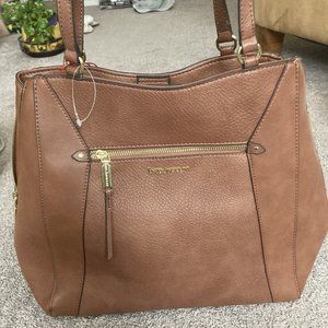 Women's Enzo Angiolini Tote Purse - Medium Brown - Convertible Look Rtl $98